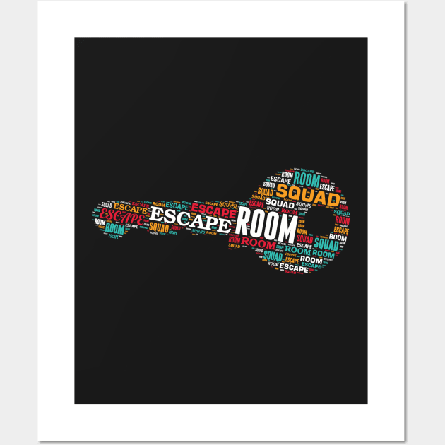 Escape Room Squad Puzzle Game Escaping Crew Team design Wall Art by theodoros20